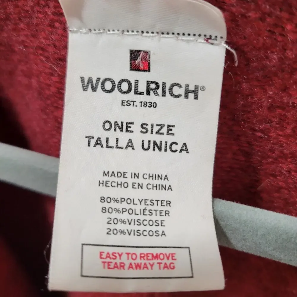 Woolrich Poncho Frindge Blancket Wrap Soft One Size